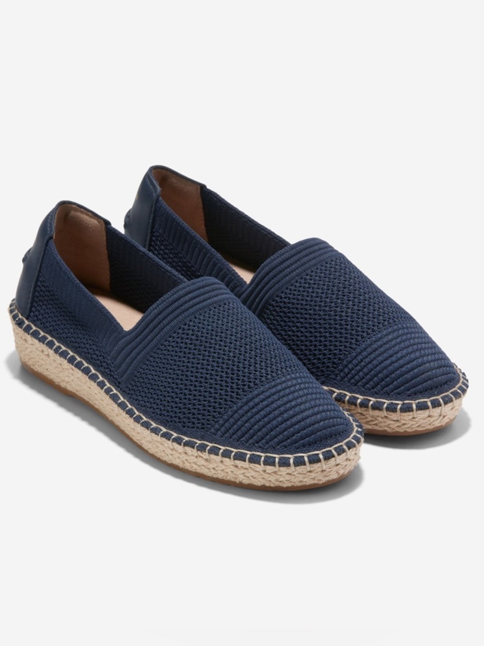 COLE HAAN Women's Cloudfeel Espadrille II Slip-On Loafers, Marine Blue, Sz 8B